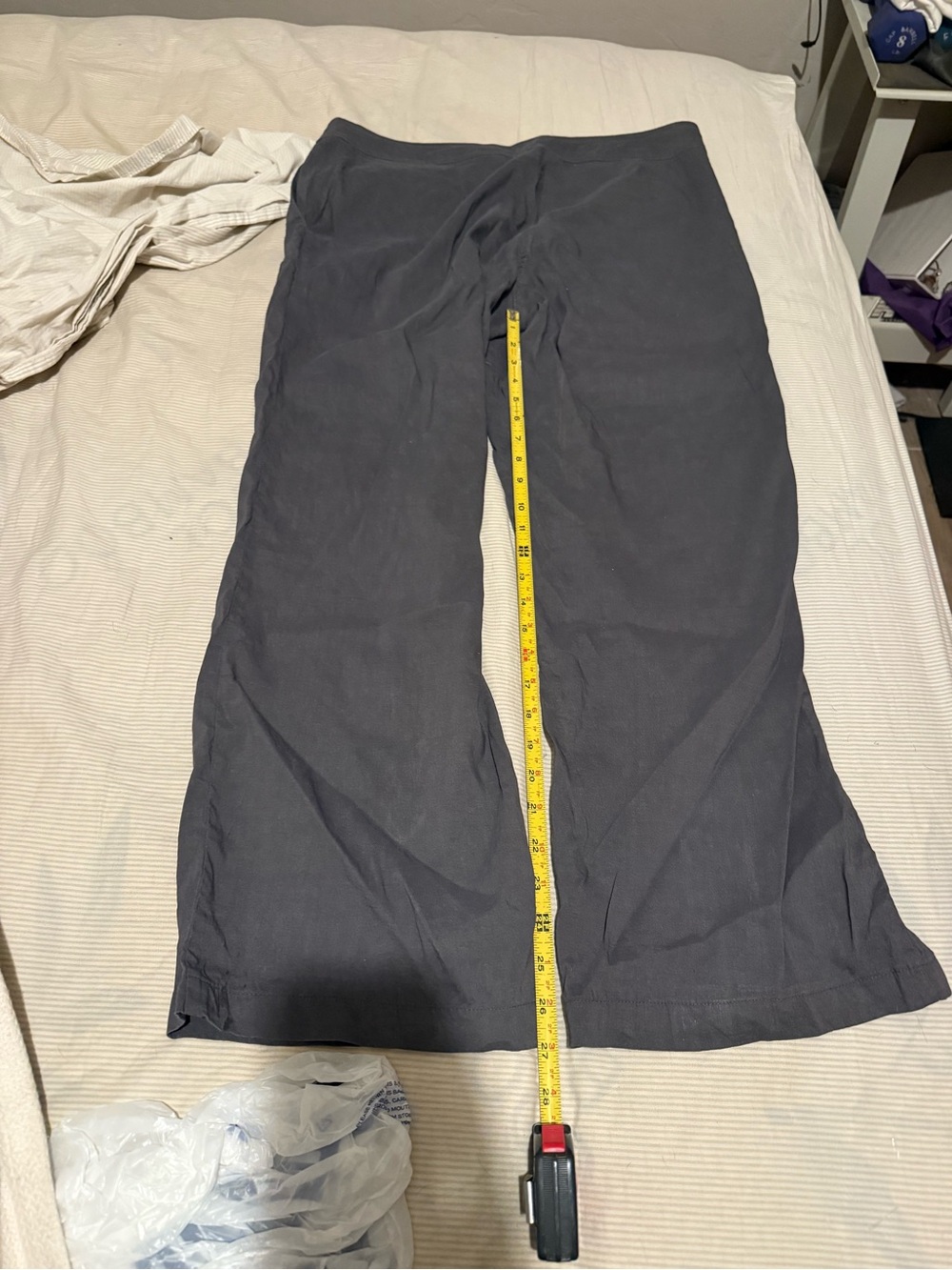Eileen Fisher Women’s Deep Grey Linen Blend Pants Sz 14 - Picture 6 of 7